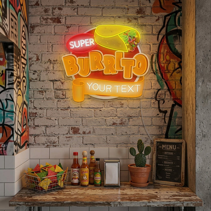 "Logo burrito personnalisé" Enseigne néon
