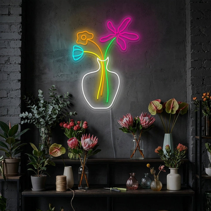 "Fleur" Enseigne néon