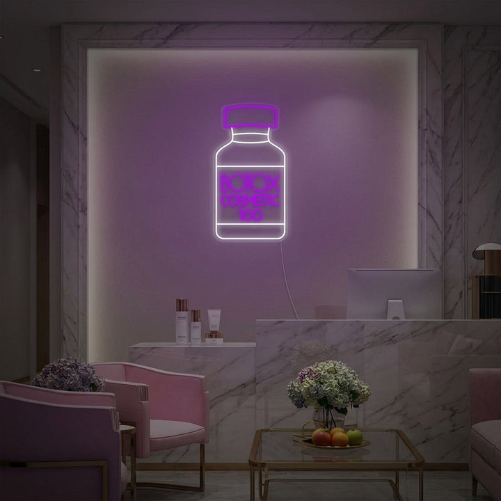 "Boutique Cosmétique Botox Et Centre De Soins De La Peau" Enseigne Lumineuse en Néon