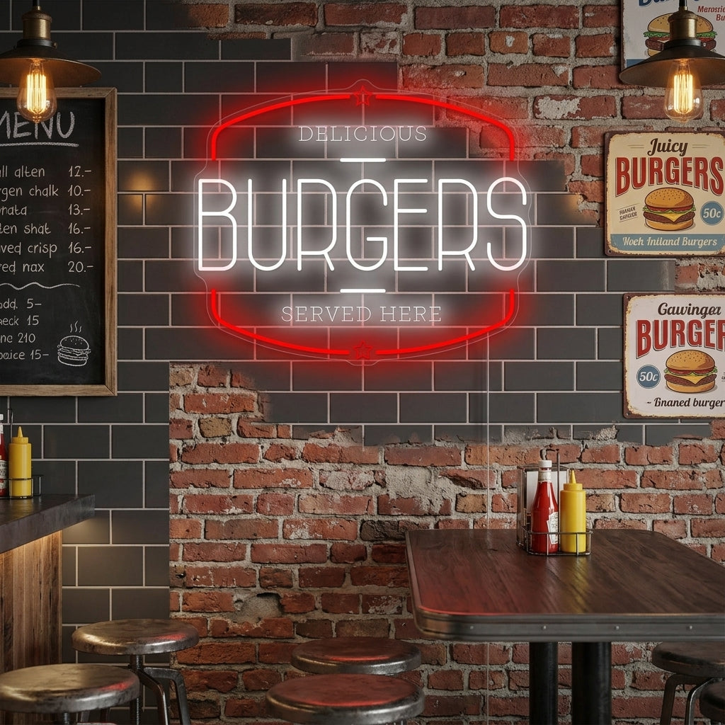 "Burgers" Enseigne néon
