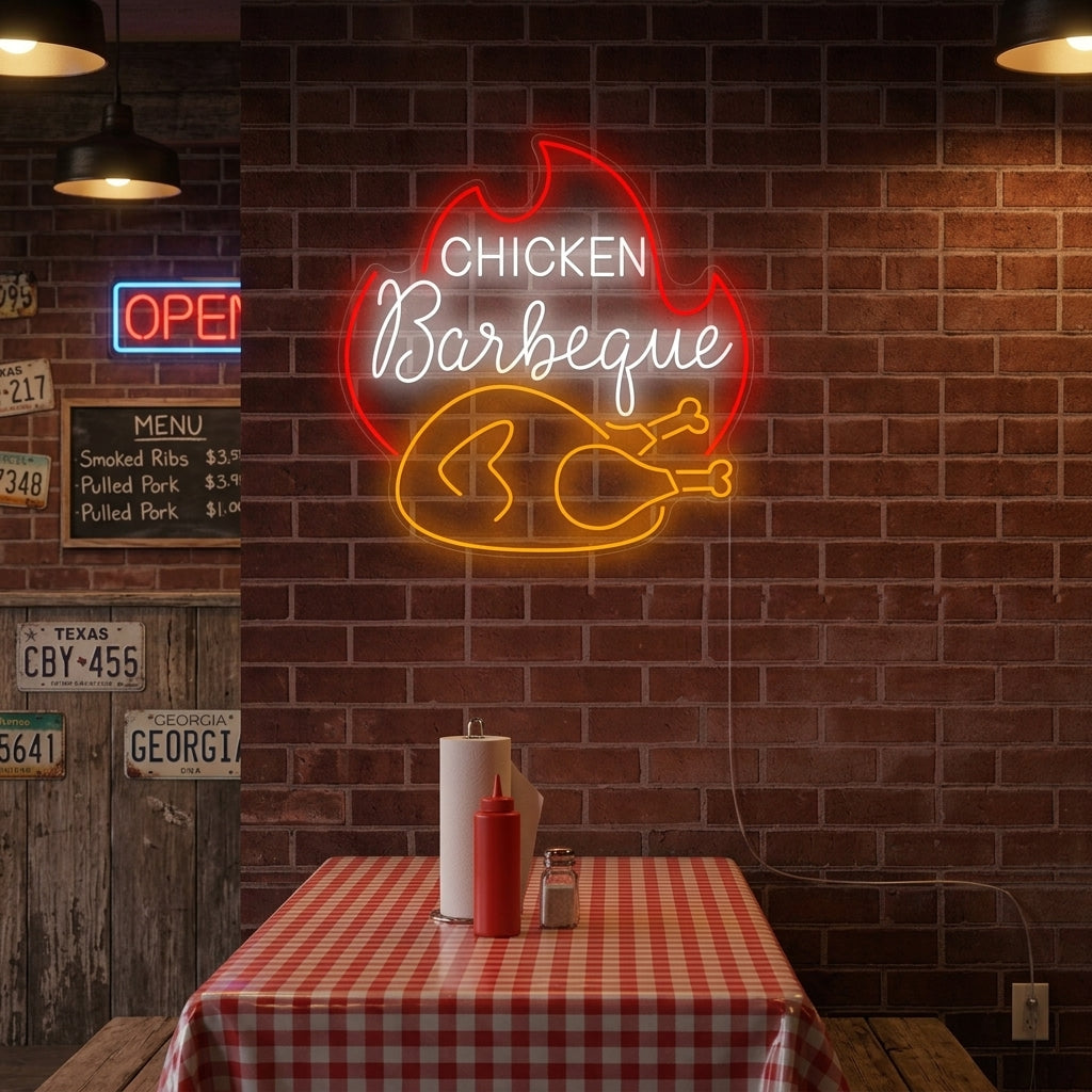 "Chicken Barbecue" Enseigne néon