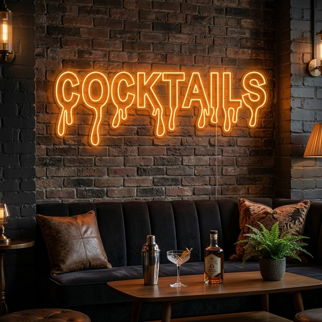 "Cocktails" Enseigne néon