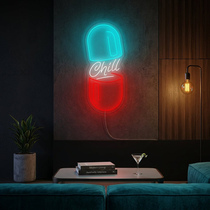 "Chill Pill" Enseigne néon