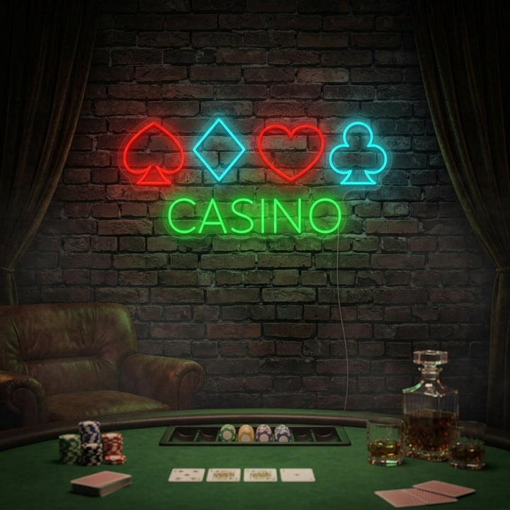"Casino Poker" Enseigne néon