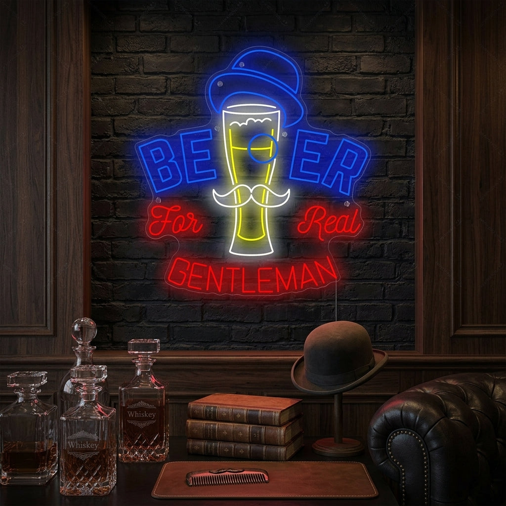 "Beer For Gentleman" Enseigne néon