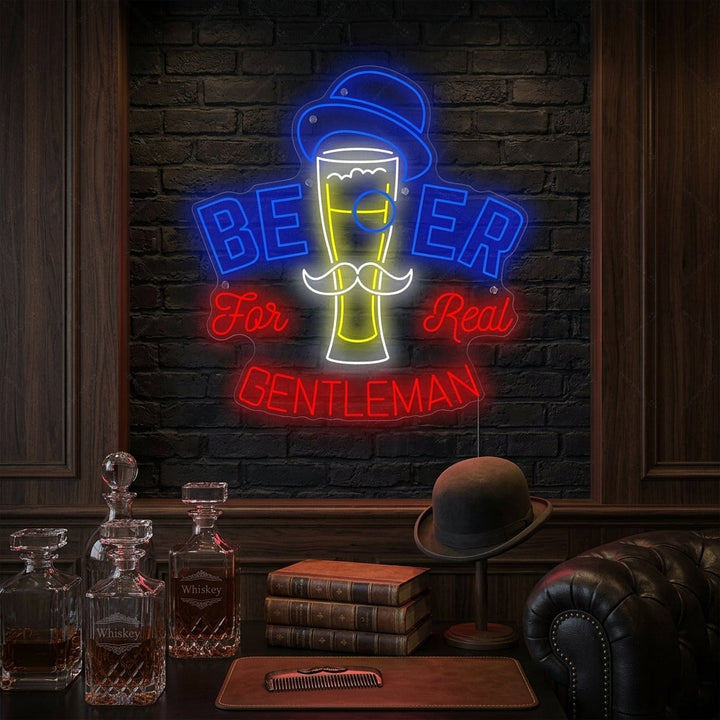 "Beer For Gentleman" Enseigne néon