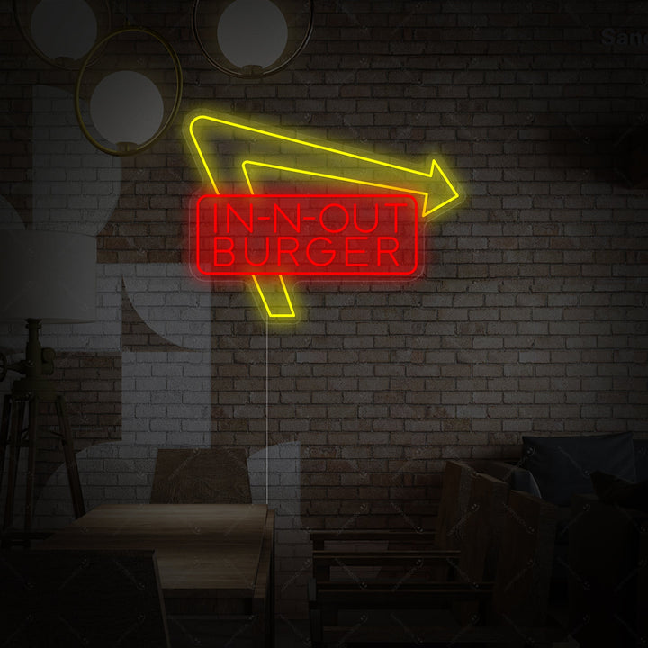 "In-N-Out Burger" Enseigne néon