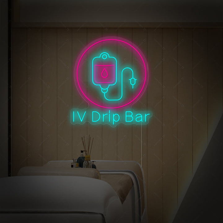 "Iv Drip Bar" Enseigne néon