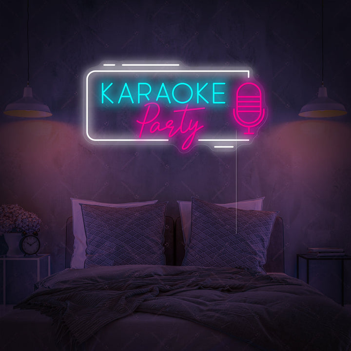 "Karaoke Party" Enseigne néon