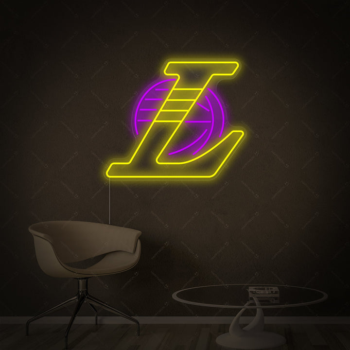 "Logo de l'équipe de basket-ball" Enseigne néon