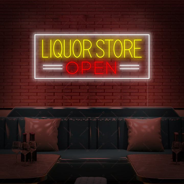 "Liquor Store Open" Enseigne néon