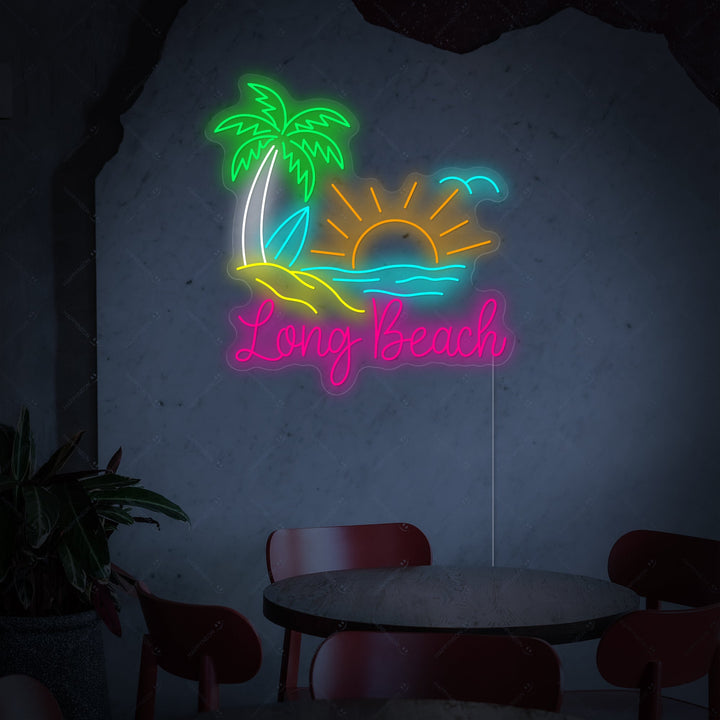 "Long Beach" Enseigne néon