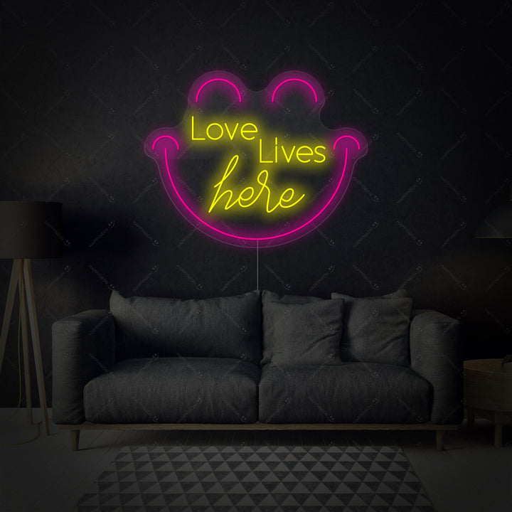 "Love Live Here" Enseigne néon