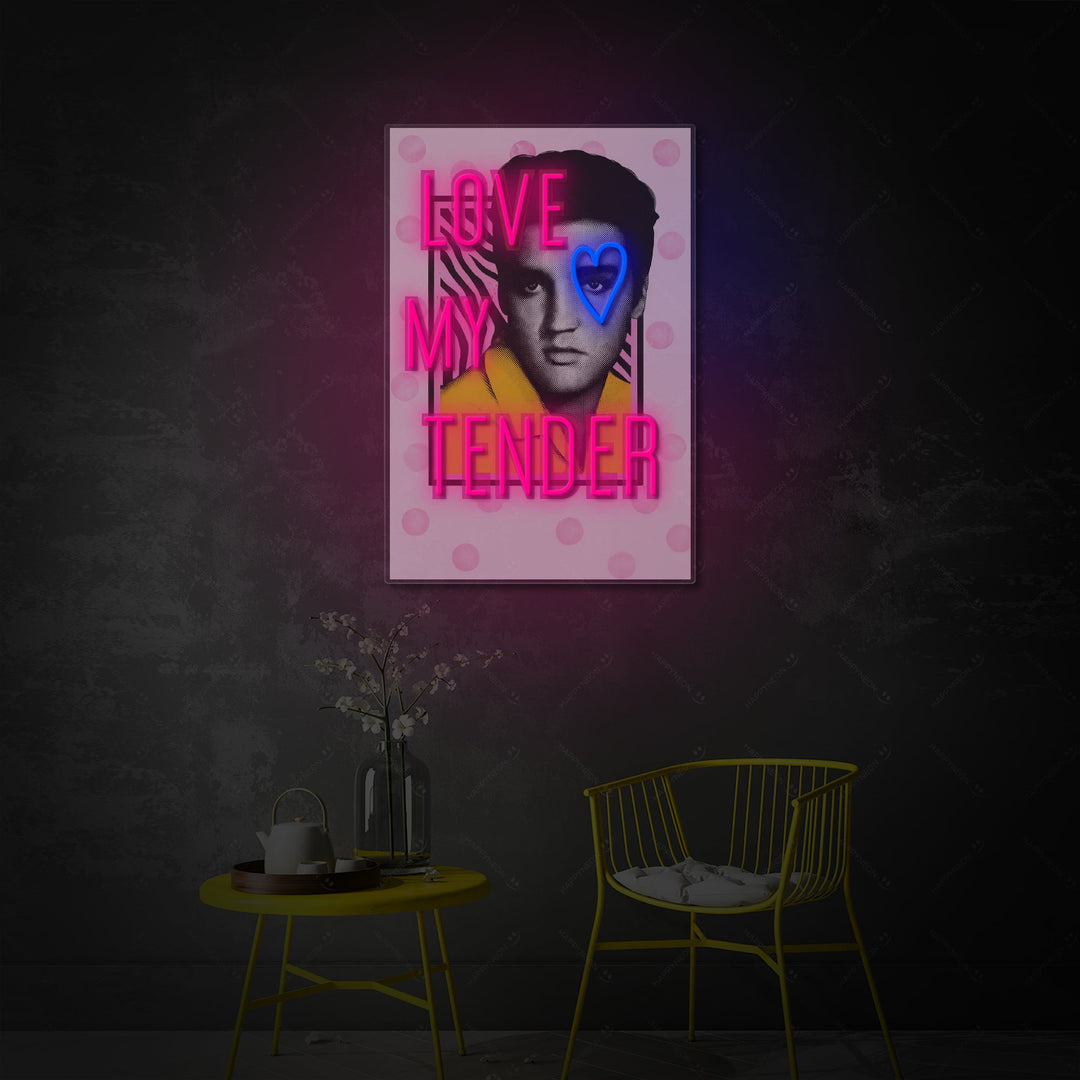 "Love Me Tender" Enseigne néon