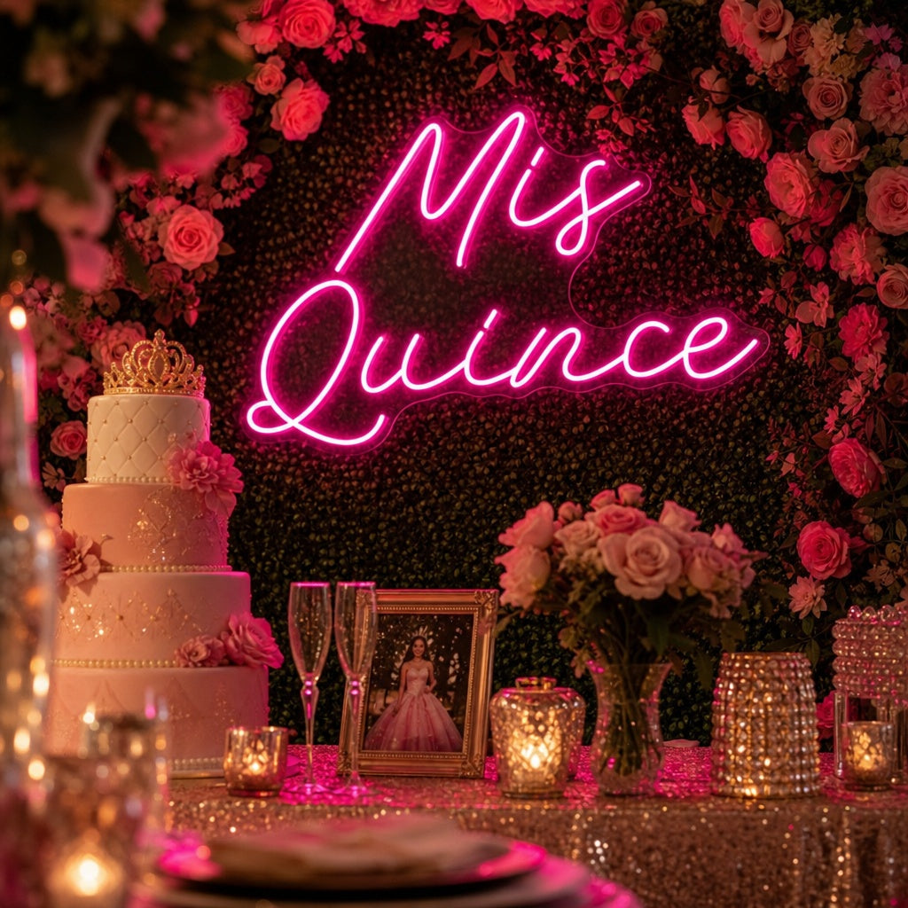 "Mis Quince" Enseigne néon