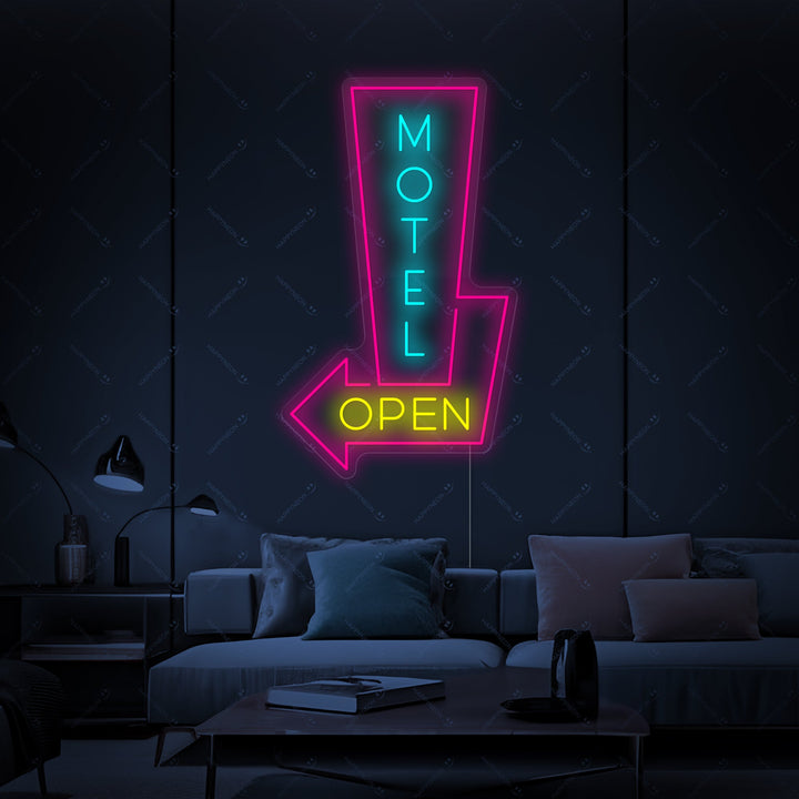 "Motel Open" Enseigne néon
