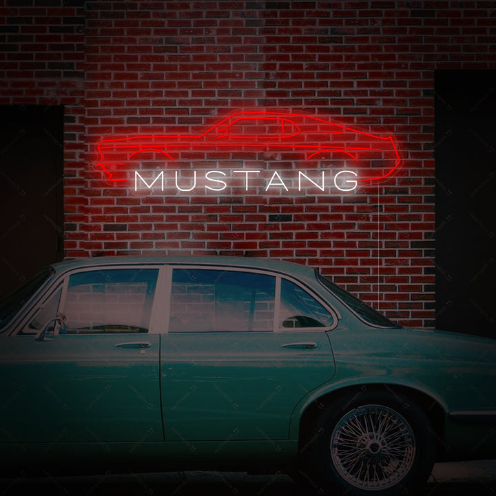 "Mustang Car" Enseigne néon