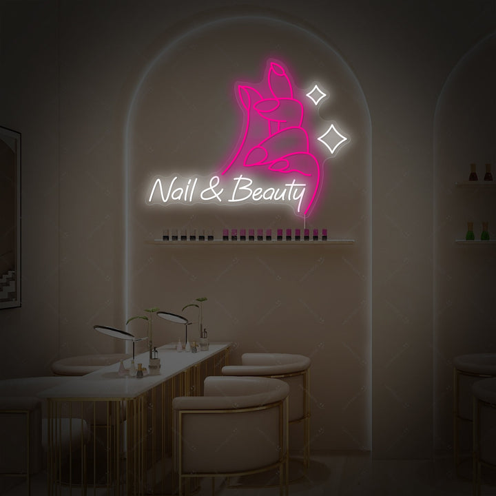 "Nail & Beauty" Enseigne néon