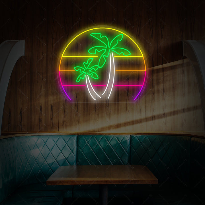 "Palmier Vaporwave" Enseigne néon