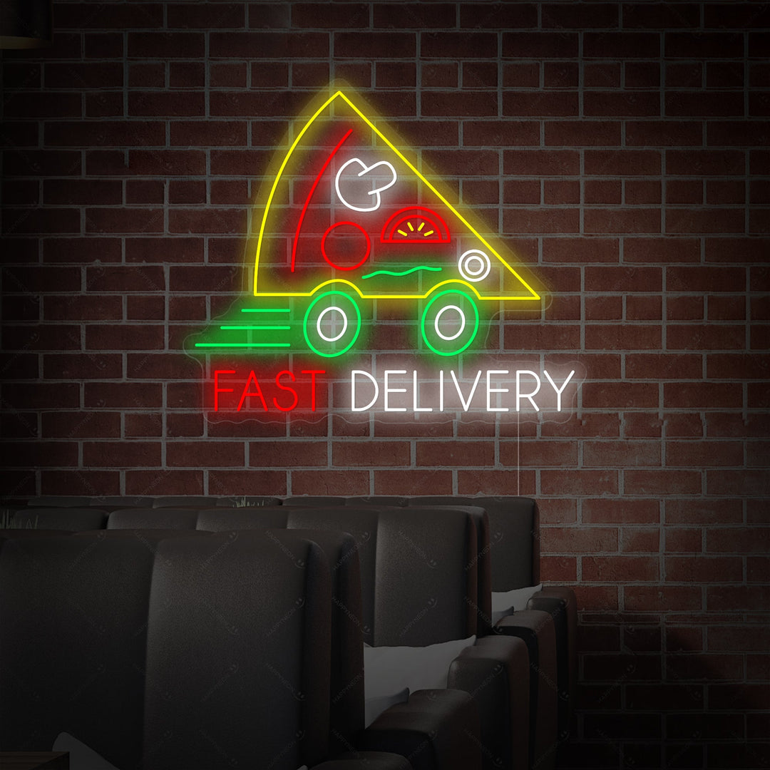 "Pizza Fast Delivery" Enseigne néon