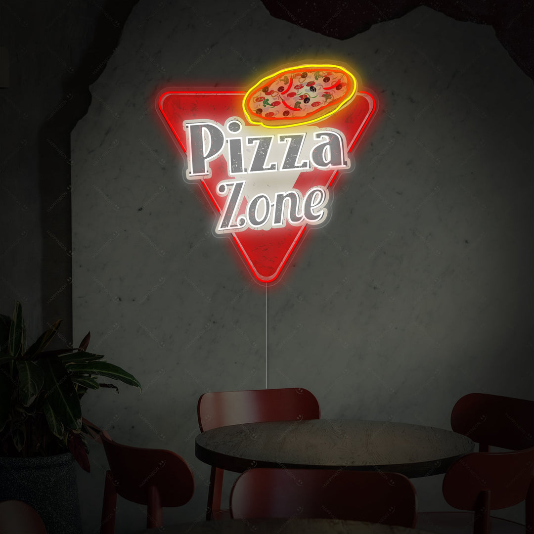 "Pizza Zone" Enseigne néon