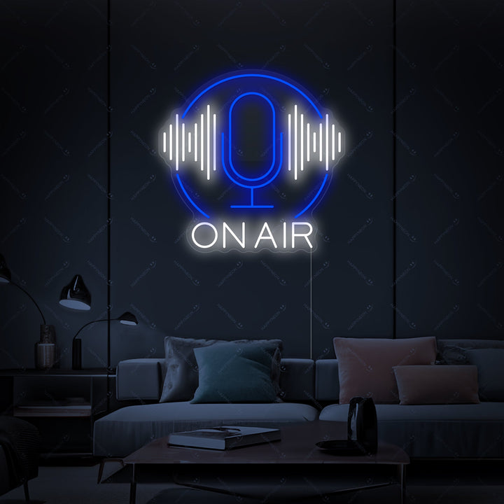 "Podcast On Air" Enseigne néon