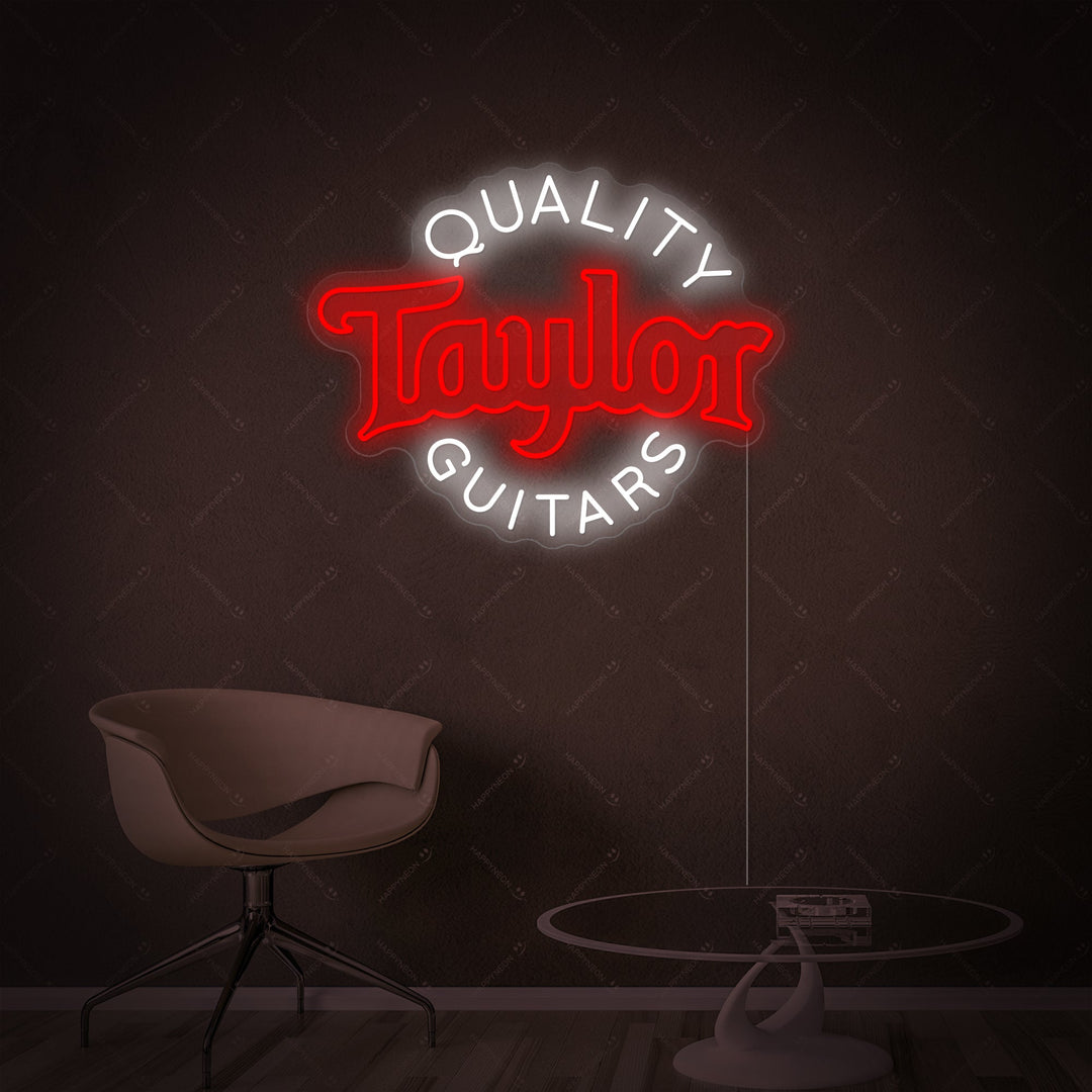 "Quality Taylor Guitars" Enseigne néon