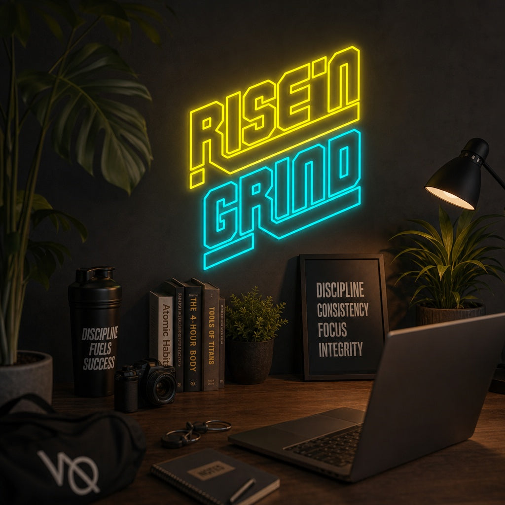 "Rise'n Grind" Enseigne néon
