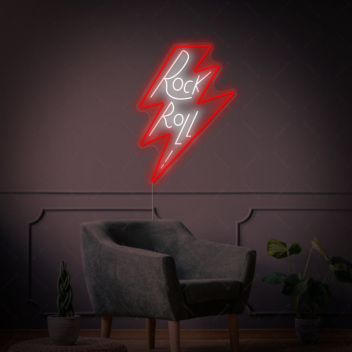 "Rock Roll" Enseigne néon