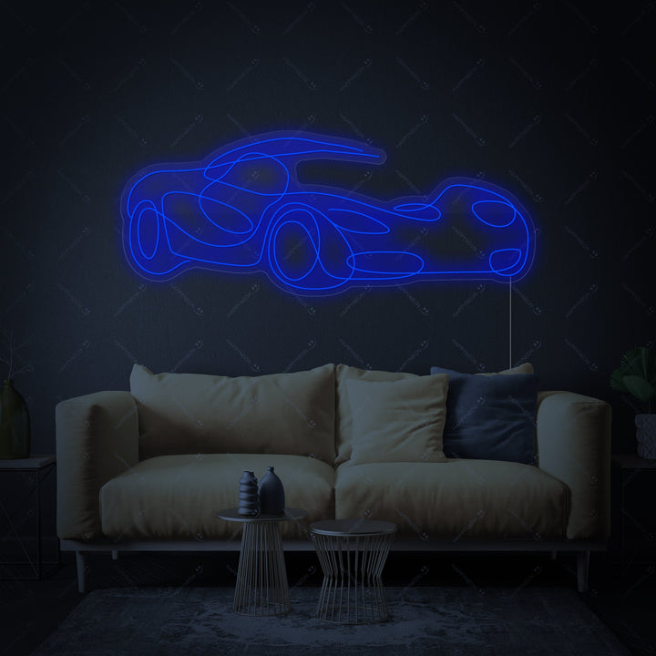 "Voiture de sport" Enseigne néon