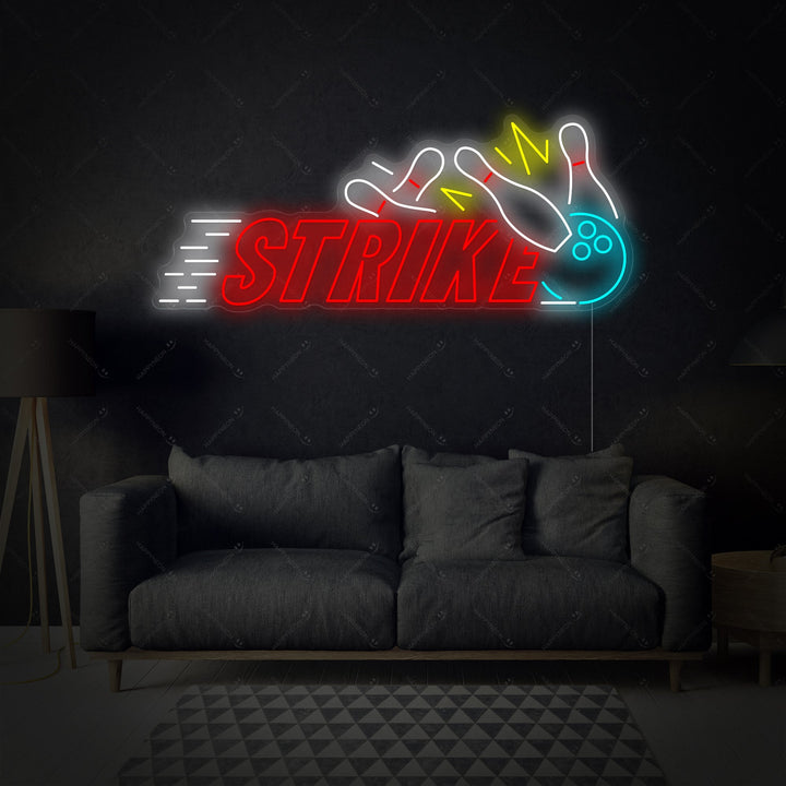 "Strike Bowling" Enseigne néon