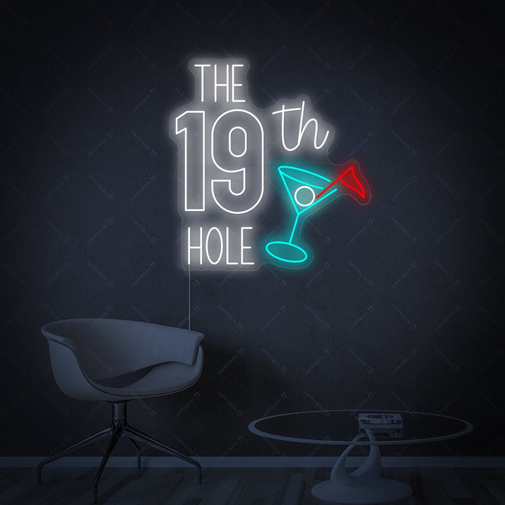 "The 19th Hole Golf" Enseigne néon
