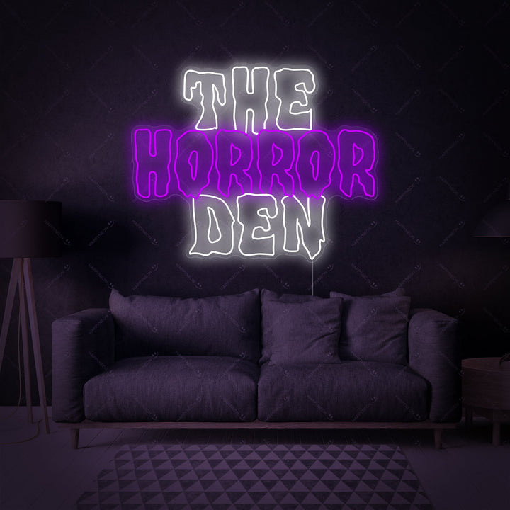 "The Horror Den" Enseigne néon
