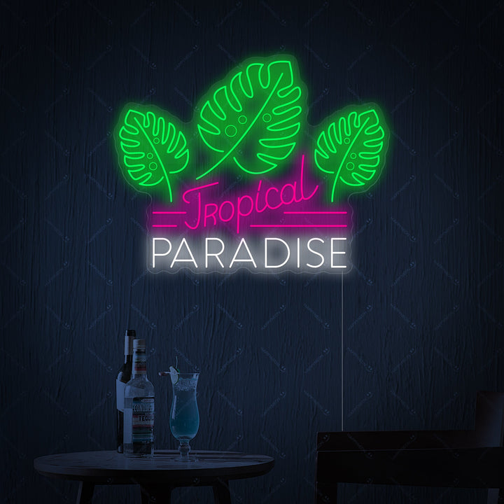 "Tropical Paradise" Enseigne néon