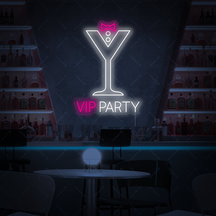 "Vip Party" Enseigne néon