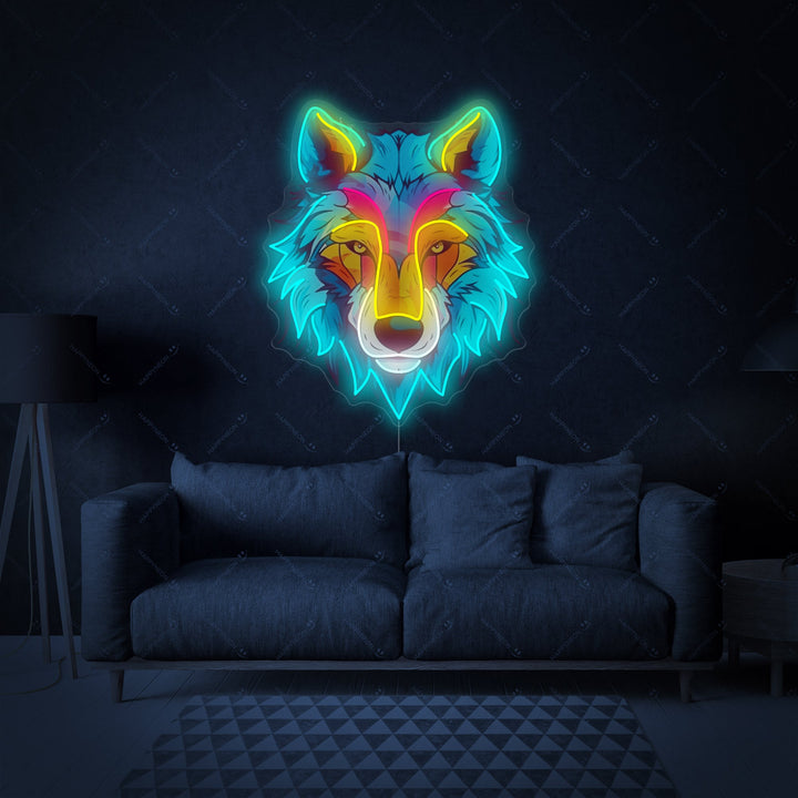 "Loup" Enseigne néon