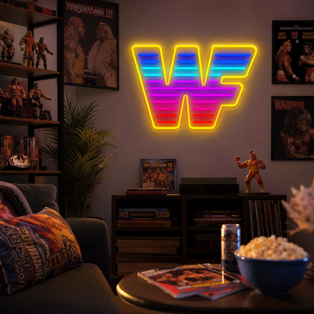 "Wwf Wrestling" Enseigne néon