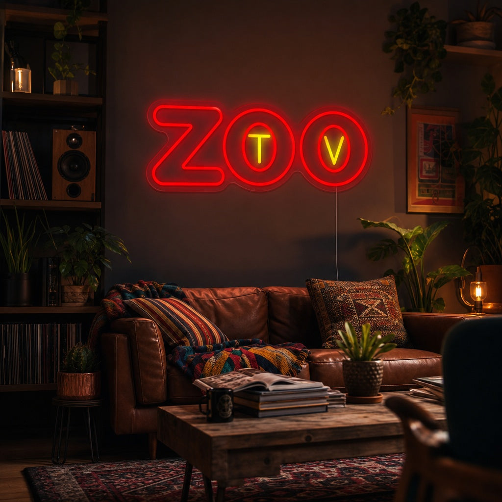 "Zootv" Enseigne néon