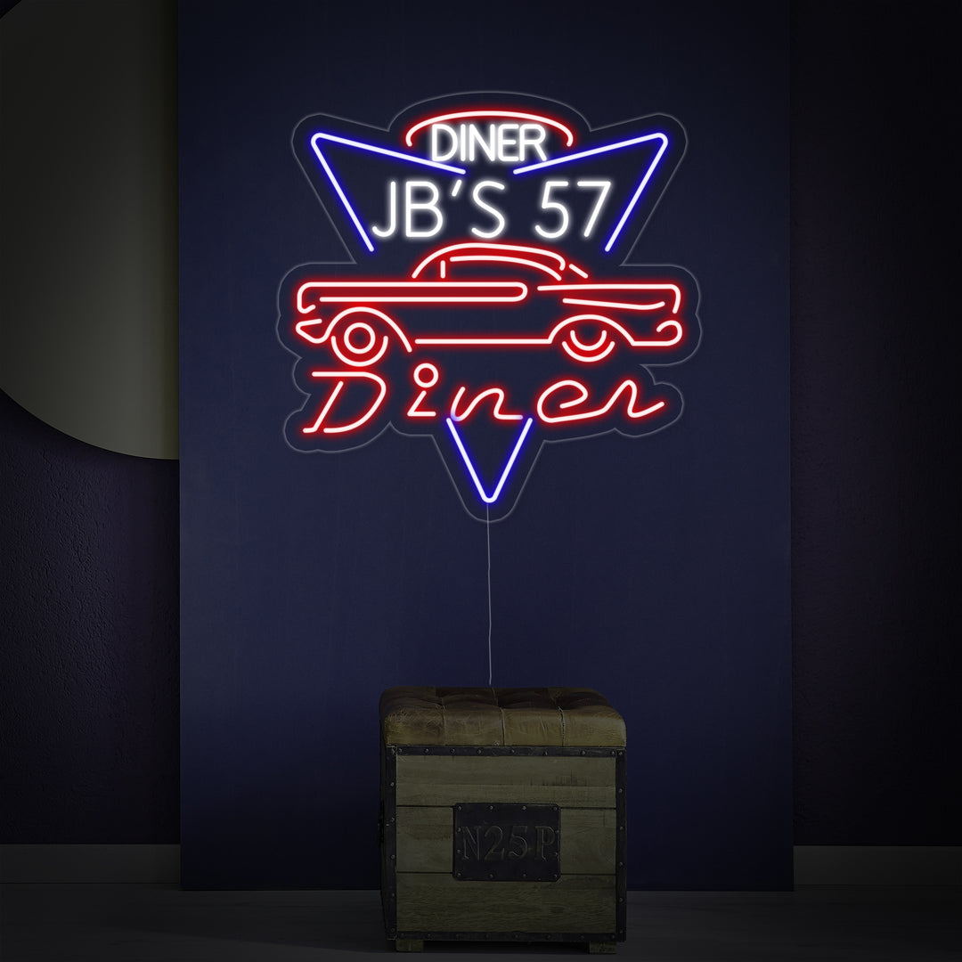 "1957 JBS 57 Diner" Enseigne Lumineuse en Néon