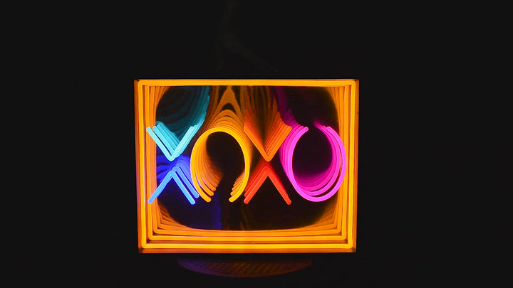 "XOXO" 3D Infinity LED Enseigne Lumineuse en Néon