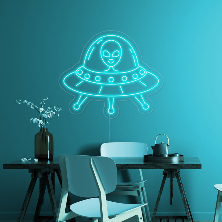 "Alien UFO" Enseigne Lumineuse en Néon