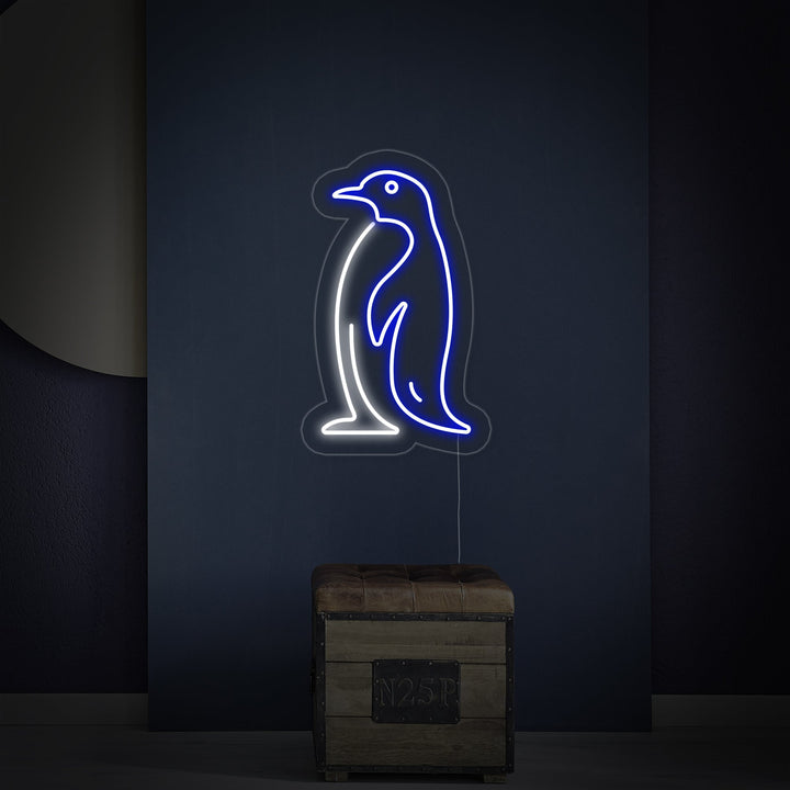 "Manchot Antarctique" Enseigne Lumineuse en Néon