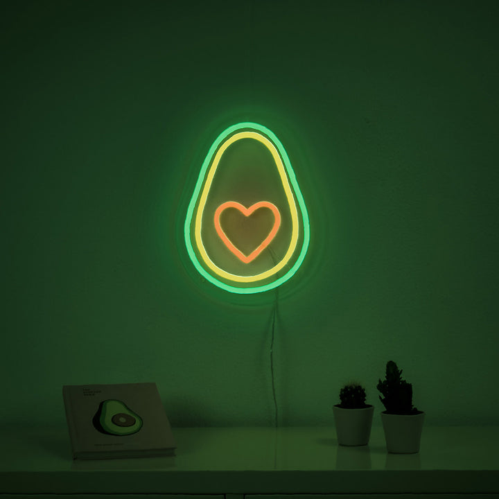 "Coeur D'Avocat" Enseigne Lumineuse en Néon