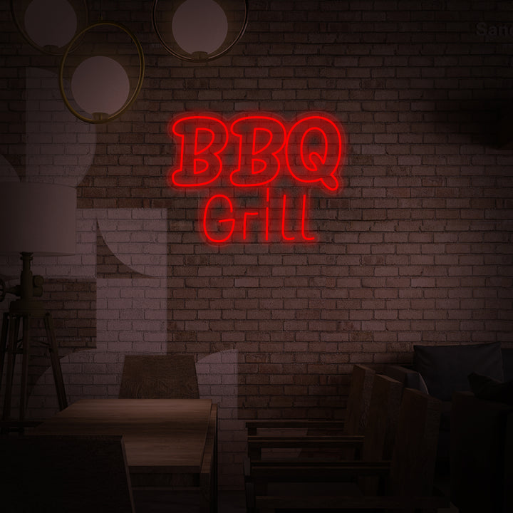 "BBQ Grill" Enseigne Lumineuse en Néon