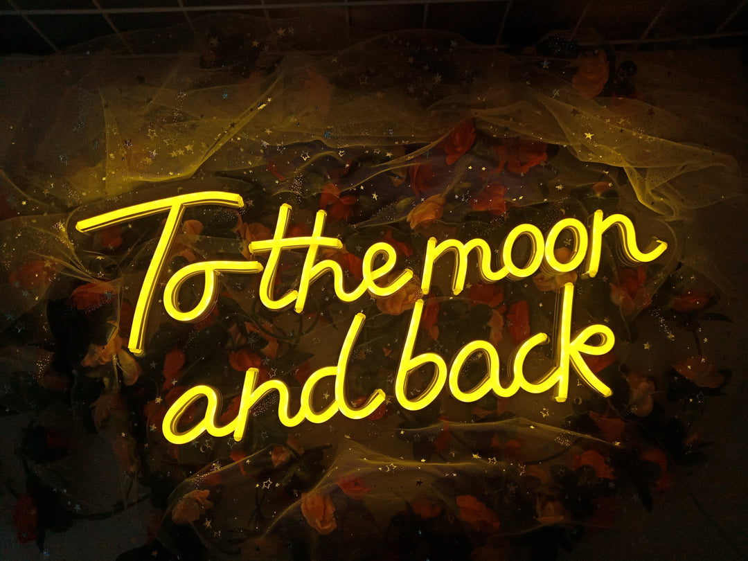 "To The Moon And Back" Enseigne Lumineuse en Néon (Stock: 3 unités)
