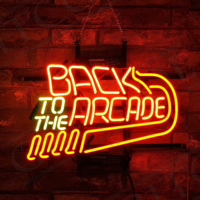 "Back To The Arcade, Décoration De Salle De Jeux" Enseigne Lumineuse en Néon