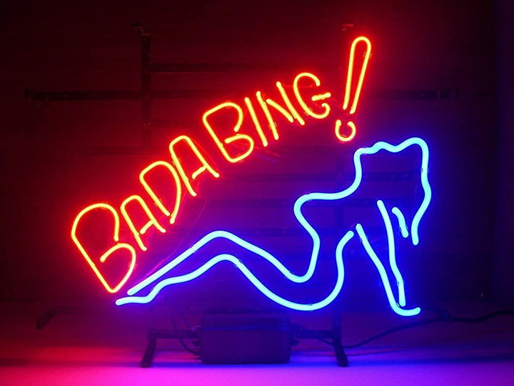 "Bada Bing" Enseigne Lumineuse en Néon