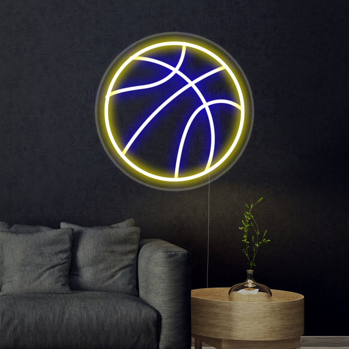 "Basket-Ball" Enseigne Lumineuse en Néon