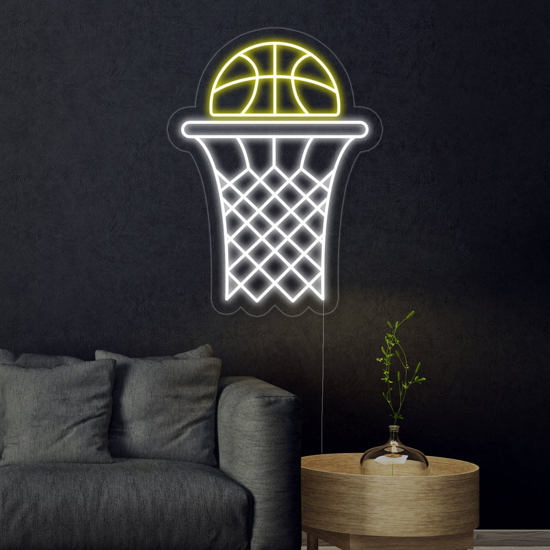 "Filet De Basket" Enseigne Lumineuse en Néon