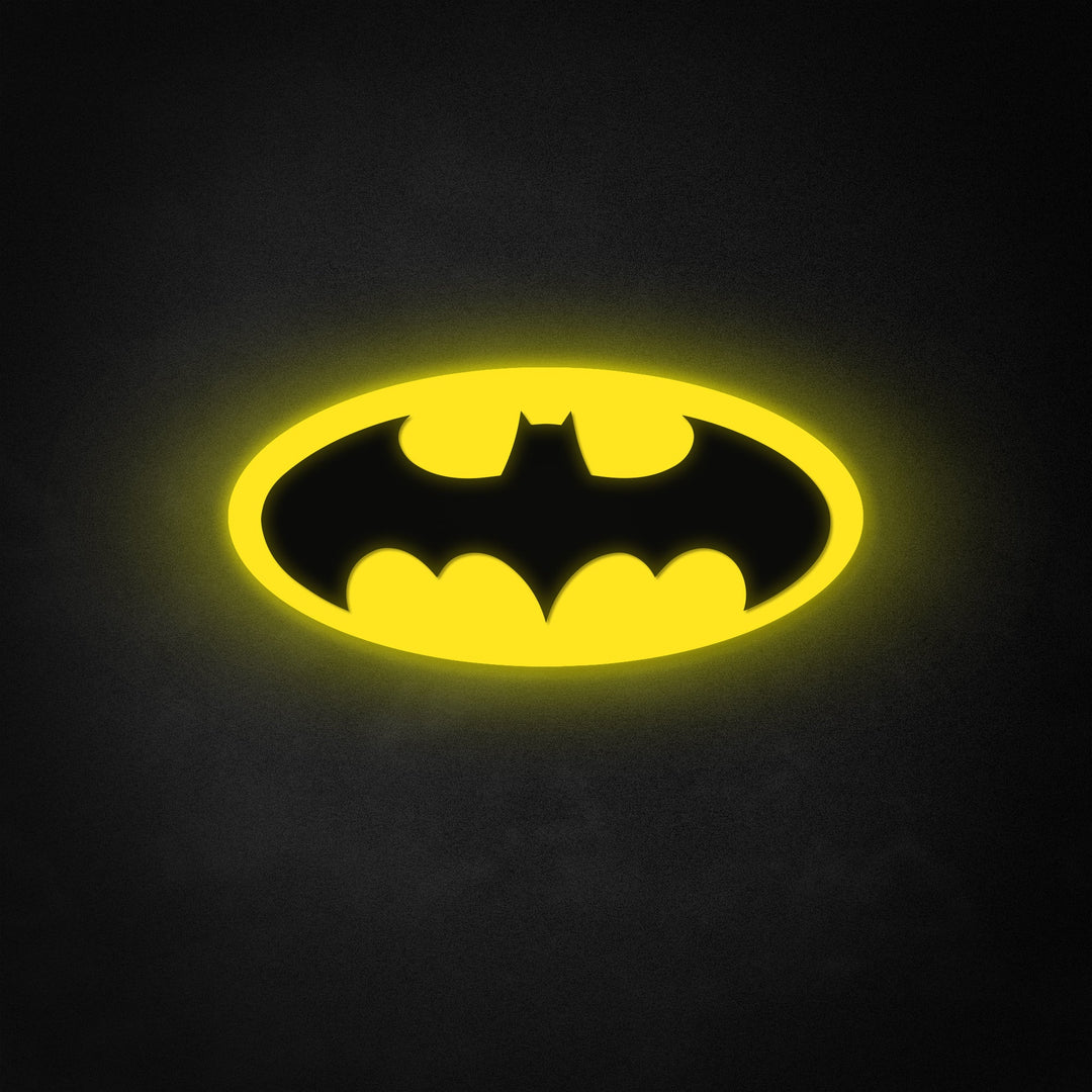 "Bat Logo Art, personnage de film" Neon Like